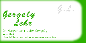 gergely lehr business card